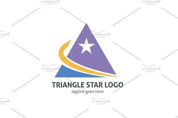 Star Triangle Logo - Triangle Star Logo Logo Templates Creative Market
