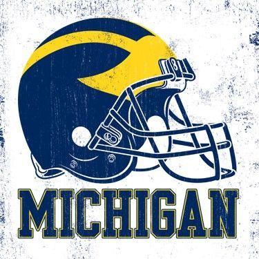 University of Michigan Helmet Logo - University of Michigan, Helmet Vintage Round Sign | Vintage Signs ...
