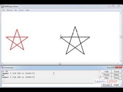Star Triangle Logo - Hard problems in Logo a star in one command using Logo