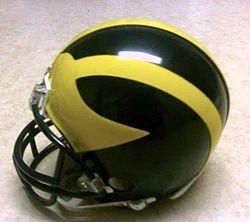 University of Michigan Helmet Logo - Winged football helmet