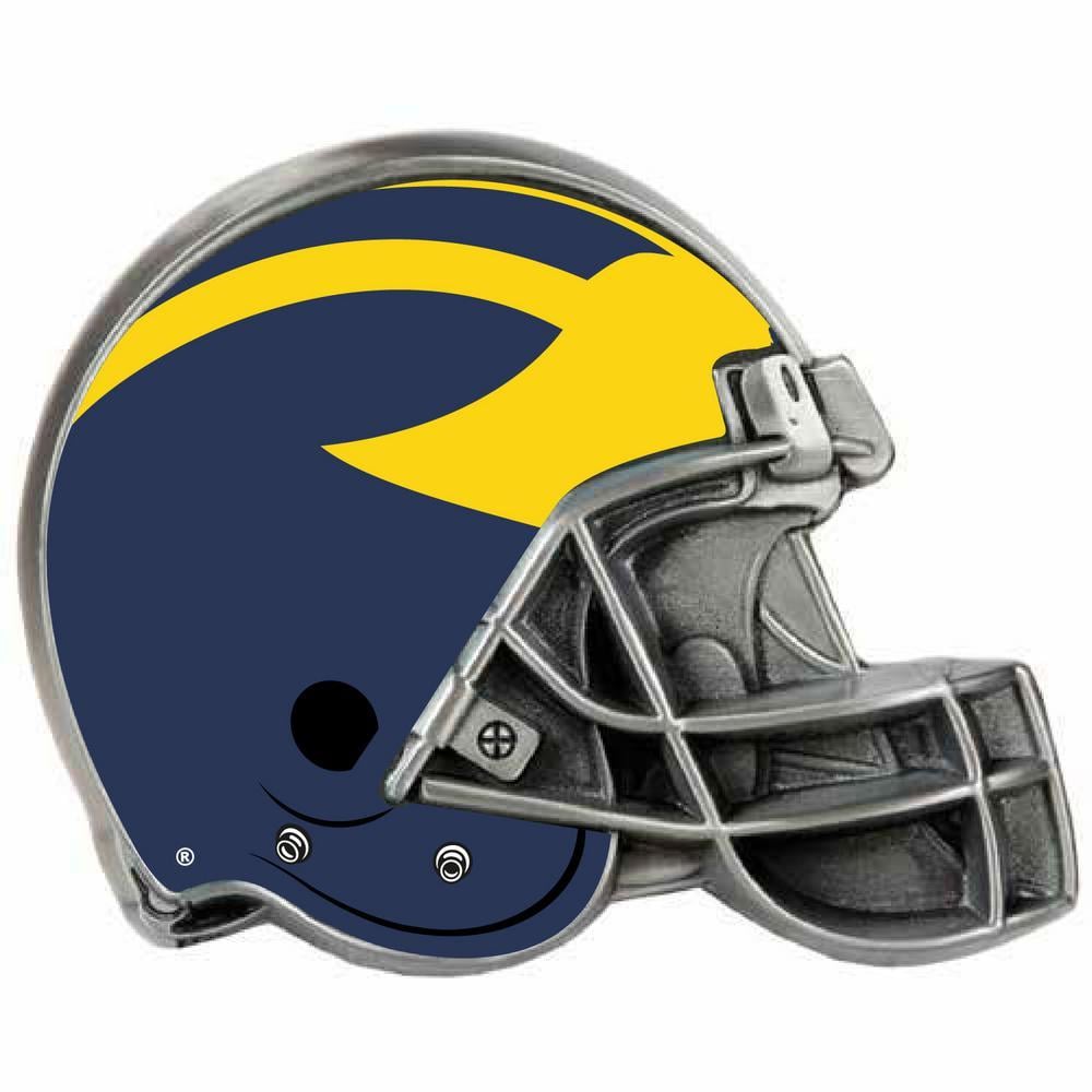 University of Michigan Helmet Logo - Great American Products Michigan Wolverines Helmet Hitch Cover ...