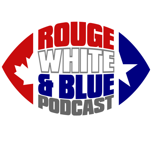 Red and Blue CFL Logo - The Rouge White & Blue CFL podcast