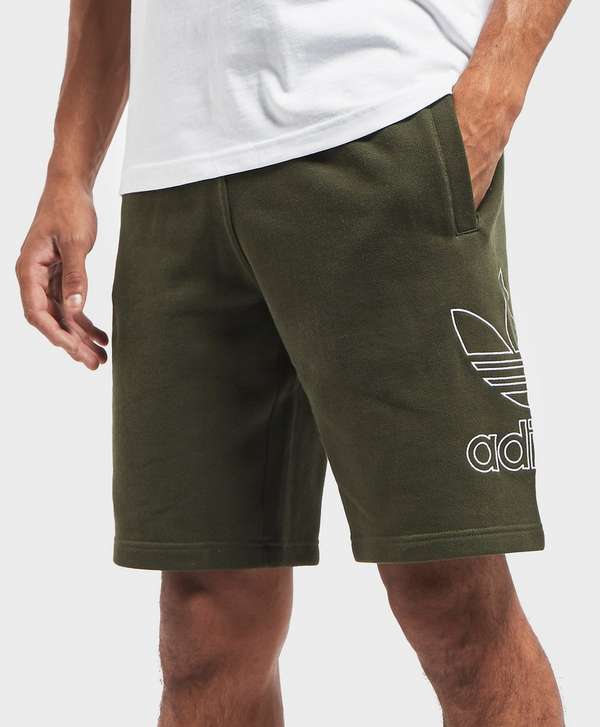 Adidas Shorts Logo - adidas Originals Outline Logo Fleece Shorts | scotts Menswear