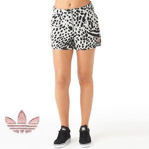 Adidas Shorts Logo - adidas Originals CARIB Animal Print Women's Shorts Girls Pink Logo ...