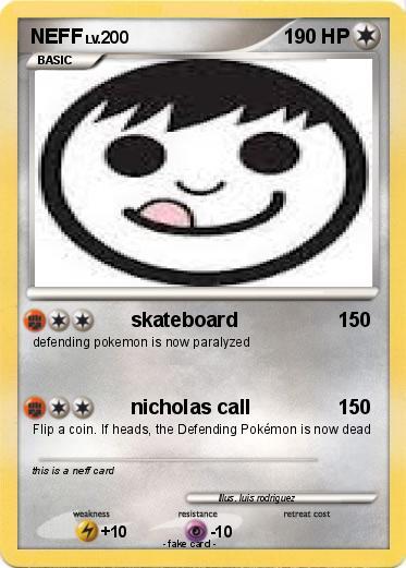 Neff Skateboard Logo - Pokémon NEFF 17 17 Pokemon Card