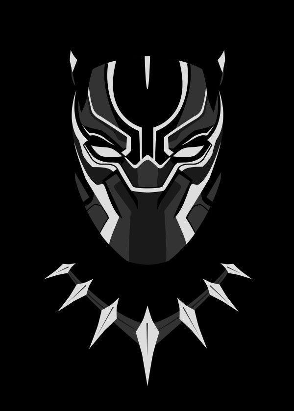 Black Panther Logo - Minimalist art of Marvel's Black Panther | Marvel | Fan Art | Black ...