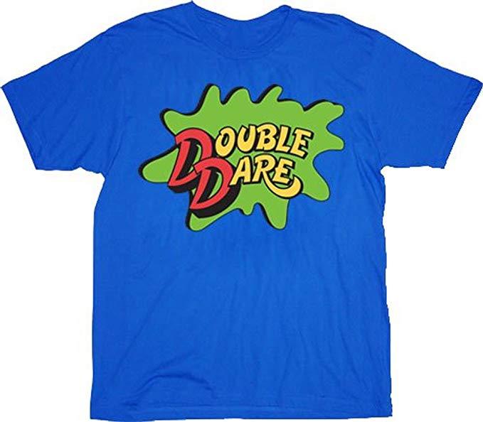Double Dare Logo - Double Dare Logo Costume Adult T Shirt Tee: Clothing