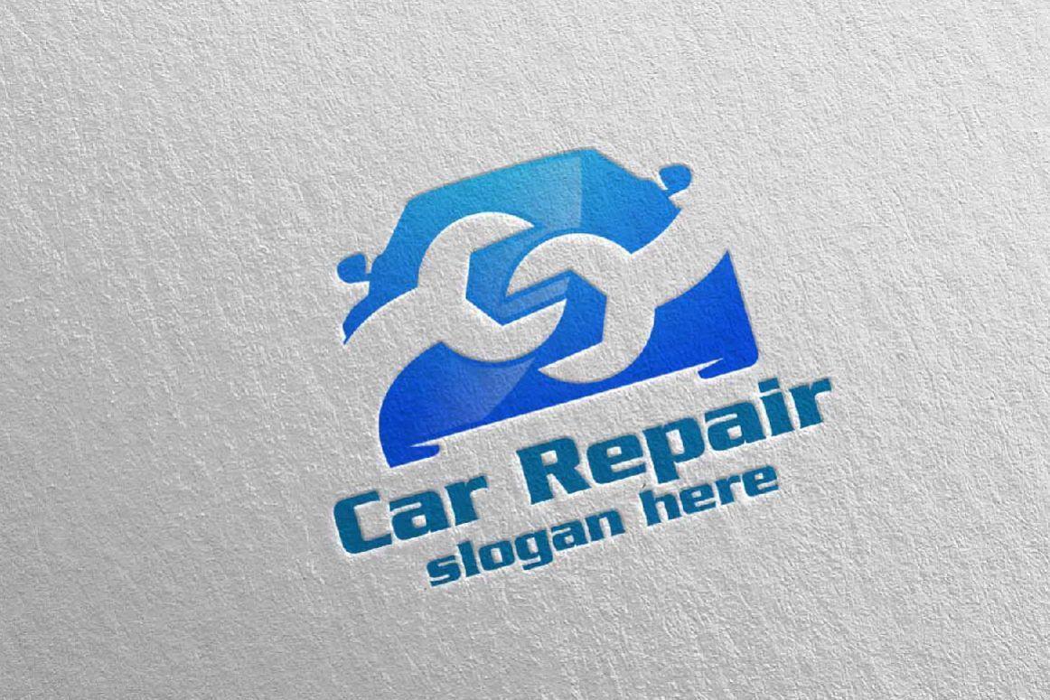 Car Service Logo - Car Service Logo with Car and repair Concept 1