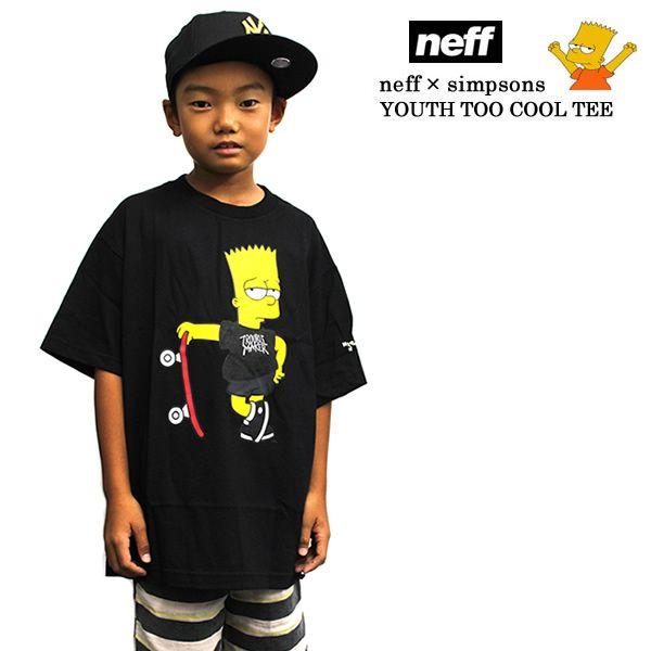 Neff Skateboard Logo - blast: Neff / Neff short sleeve T shirt NEFFxTheSimpsons YOUTH TOO