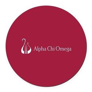 Red Omega Logo - Alpha And Omega Car Magnets - CafePress