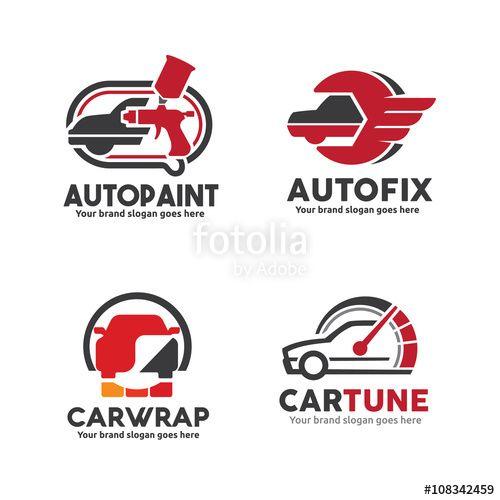 Car Service Logo - Car Service logo Template Set, Car Paint Logo, Car service Logo, Car