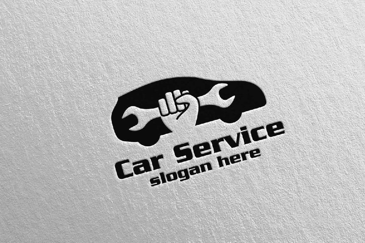 Car Service Logo - Car Service Logo with Car and repair Concept 2