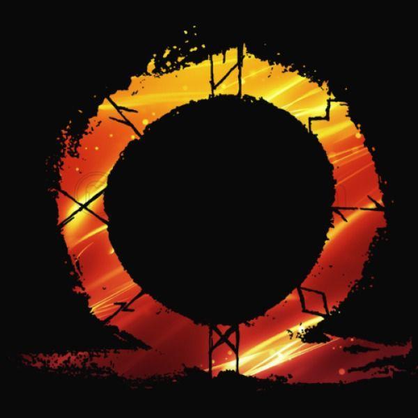 Red Omega Logo - God of War Omega Logo Burning Kids Tank Top