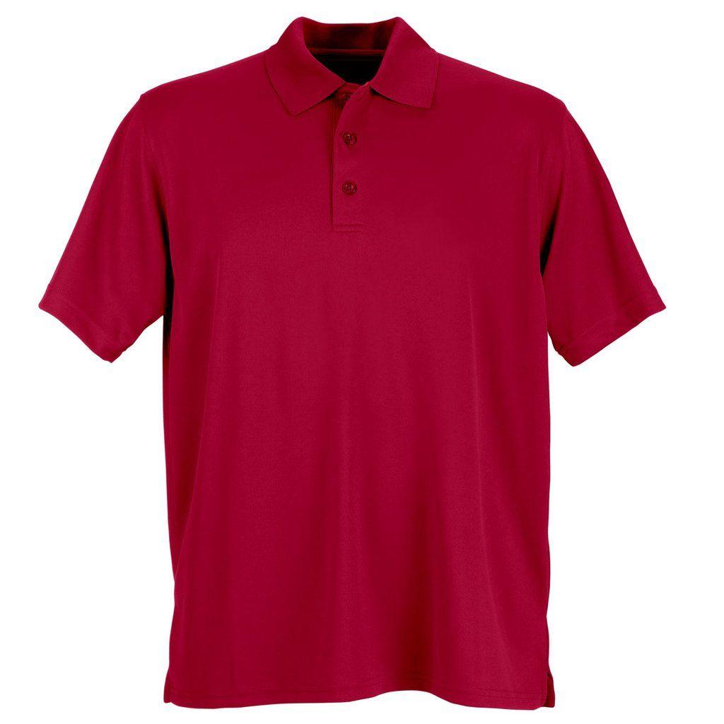 Red Omega Logo - Vantage Men's Sport Red Omega Solid Mesh Tech Polo