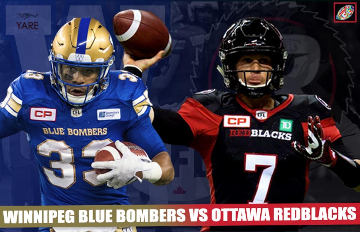 Red and Blue CFL Logo - LIVESTREAM: CFL - Ottawa REDBLACKS @Winnipeg Blue Bombers, August 17 ...