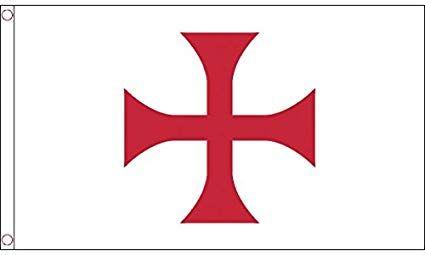 White Flag On a Red Cross Logo - Amazon.com : 5Ft X 3Ft (150 X 90 Cm) Knights Templar Red Cross On ...