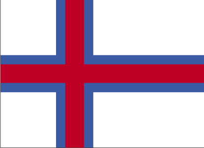 White Flag On a Red Cross Logo - CIA World Factbook - Flag of Faroe Islands