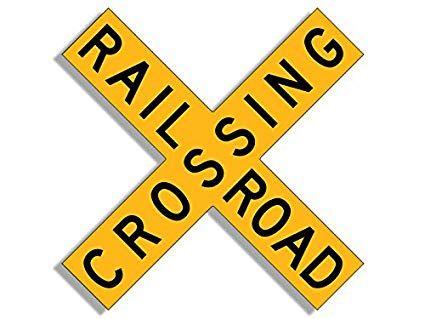 RR Crossing Logo - Amazon.com: American Vinyl Yellow X Shaped Railroad Crossing Sticker ...