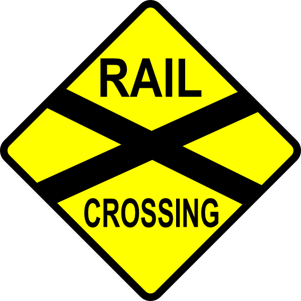 RR Crossing Logo - Caution Railroad Crossing clip art Free Vector / 4Vector