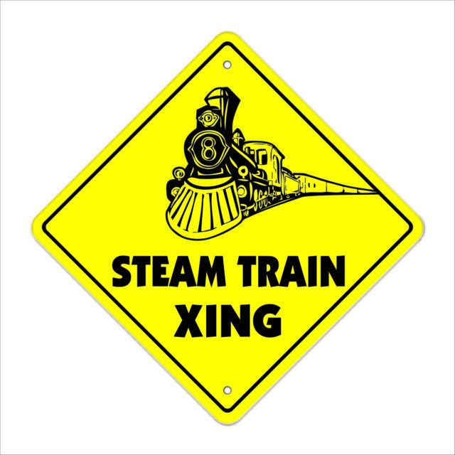 RR Crossing Logo - Steam Train Crossing Sign Zone Xing 12 Tall Lover Model RR Railroad