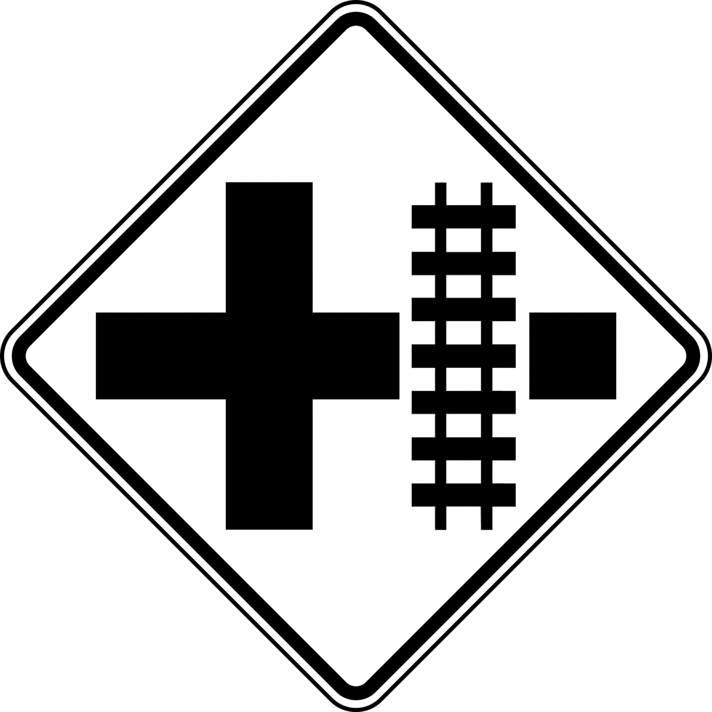 RR Crossing Logo - Highway-Rail Grade Crossing Advance Warning Cross Intersection ...