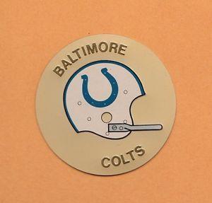 Baltimore Colts Logo - RARE OLD 1960's 1 BAR HELMET METAL DECAL LOGO BALTIMORE COLTS UNUSED ...