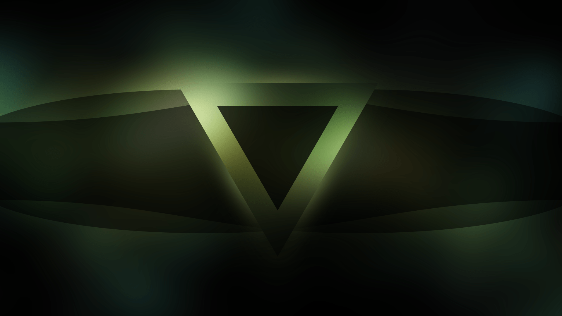 Dark Green Triangle Logo - Wallpaper : sunlight, dark, space, logo, symmetry, green, triangle