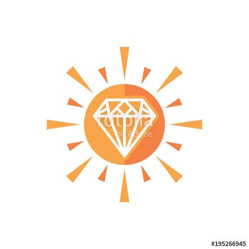 Sun Diamond Logo - Diamond Sun Logo Icon Design