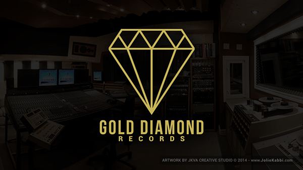 Diamond Sign for Life Logo - Gold Diamond Records Logo - Branding on Student Show