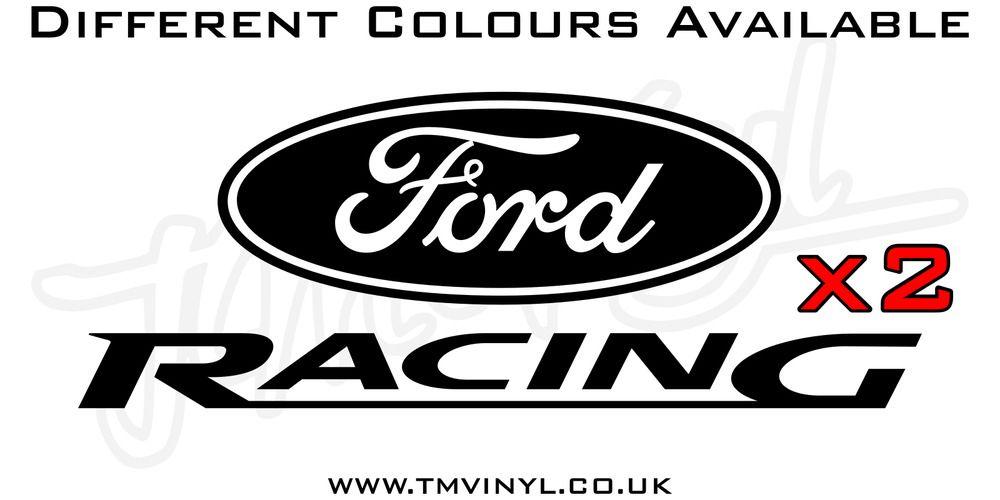 Black and White Ford Racing Logo - X FORD RACING LOGO STICKERS FIESTA ST FOCUS RS ZTEC PUMA