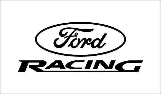 Black and White Ford Racing Logo - Ford Racing Logo Decals, Stickers, Car, Tattoos