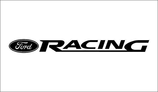 Black and White Ford Racing Logo - Ford Racing Windshield Banner