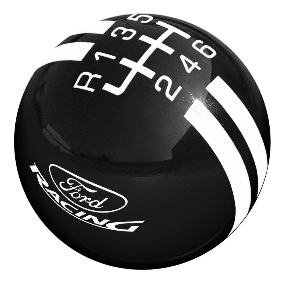 Black and White Ford Racing Logo - Shift Knob 2-1/8