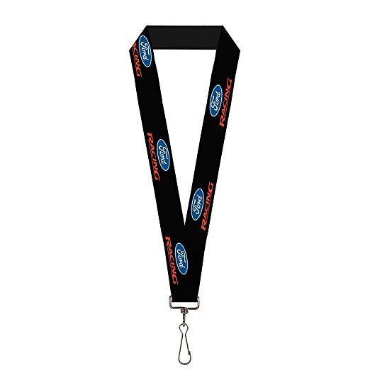 Black and White Ford Racing Logo - Amazon.com: Buckle-Down Lanyard - Ford Racing Logo Repeat Black ...