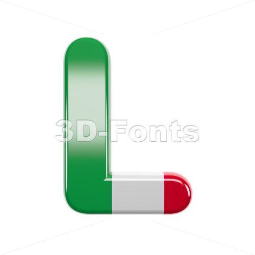 V and L Capital Logo - Capital italian flag letter V | Upper-case character on white background