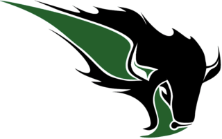 Green Bison Logo - Oklahoma Baptist Bison
