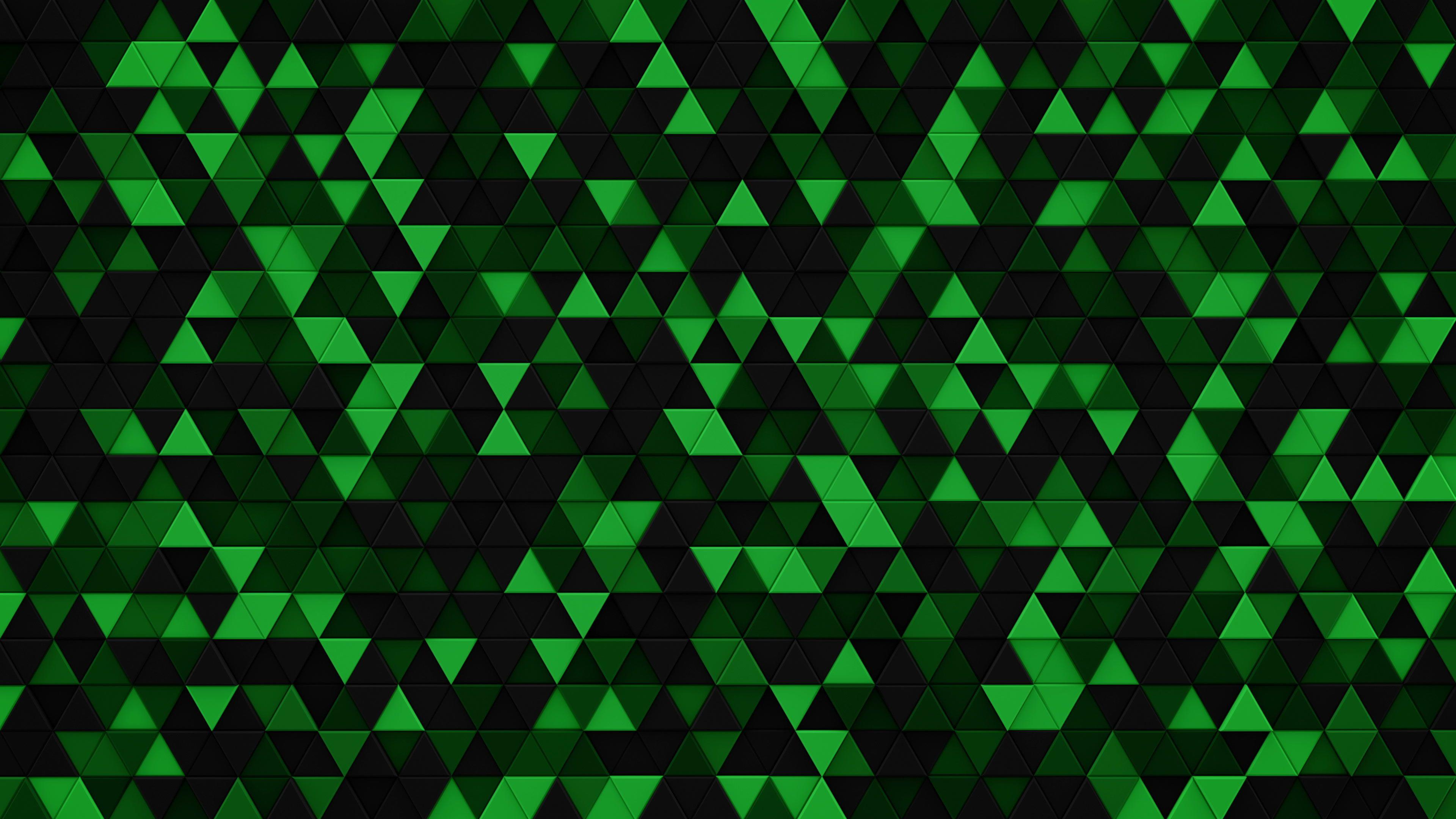 Dark Green Triangle Logo - Dark green triangles extruded background 3D render loopable 4k UHD ...