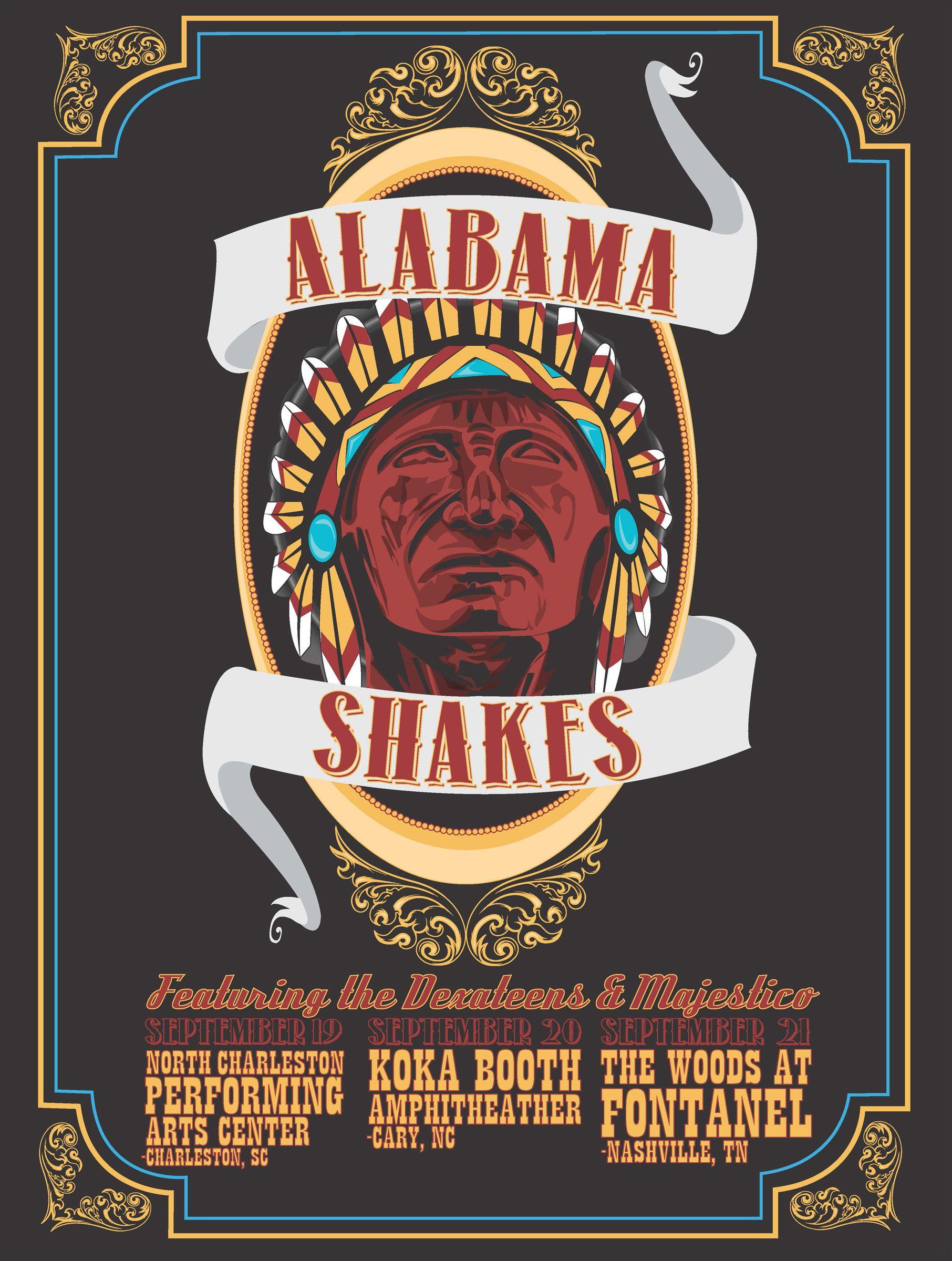 Alabama Shakes Logo - Alabama Shakes poster, designed by Devin Huey, UA digital media ...