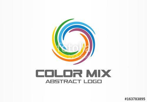 Multicolor Circle Logo - Abstract business company logo. Corporate identity design element ...