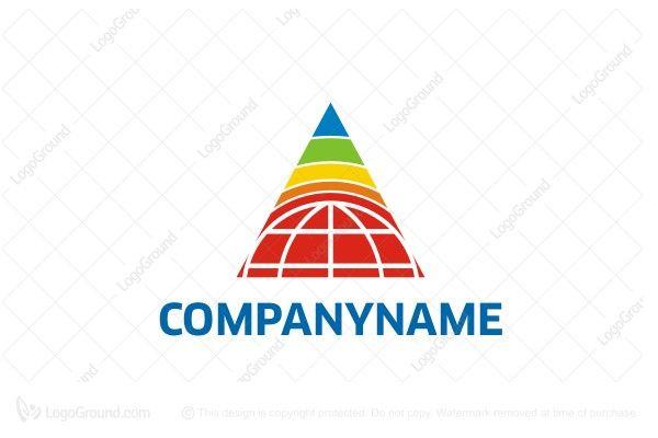 Rainbow Globe Logo - Pyramid Globe Logo