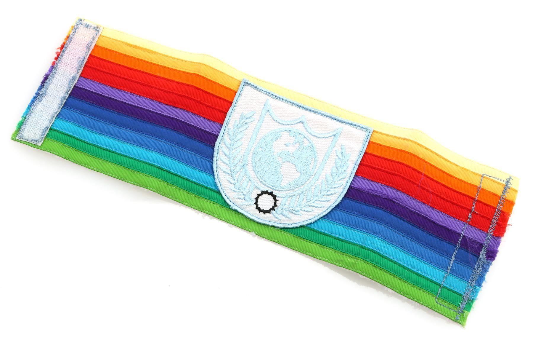 Rainbow Globe Logo - Earth Defense Directorate Globe Logo Rainbow Armband - BUCK ROGERS ...