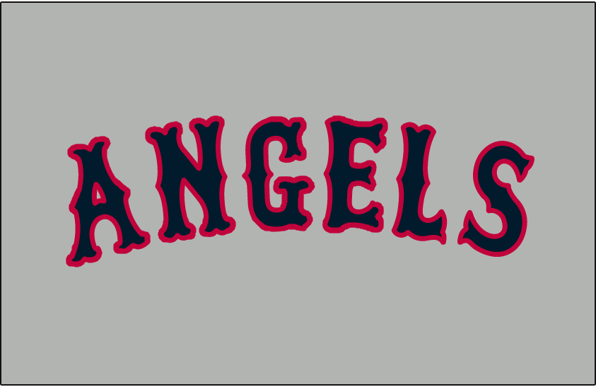 Blue and Red Word Logo - California Angels Jersey Logo - American League (AL) - Chris ...