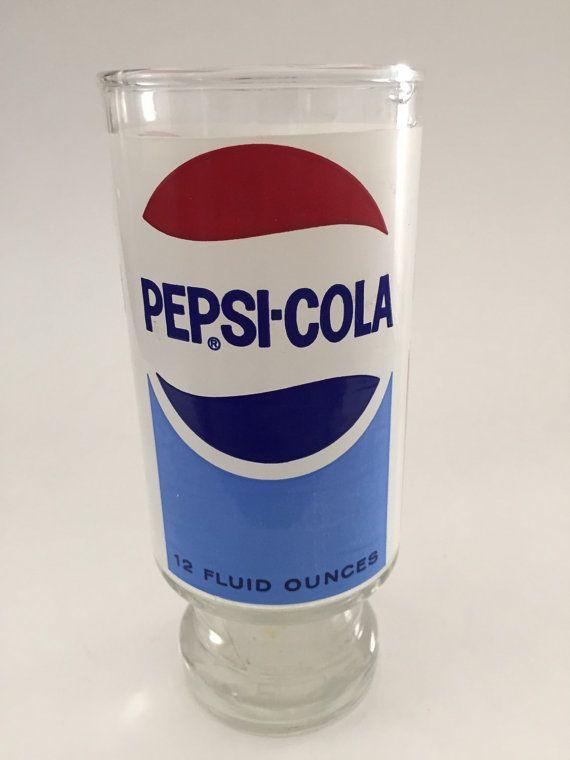 Vintage Pepsi Glass Logo - Vintage Pepsi Cola Drinking Glass Tumbler. Come Alive to a