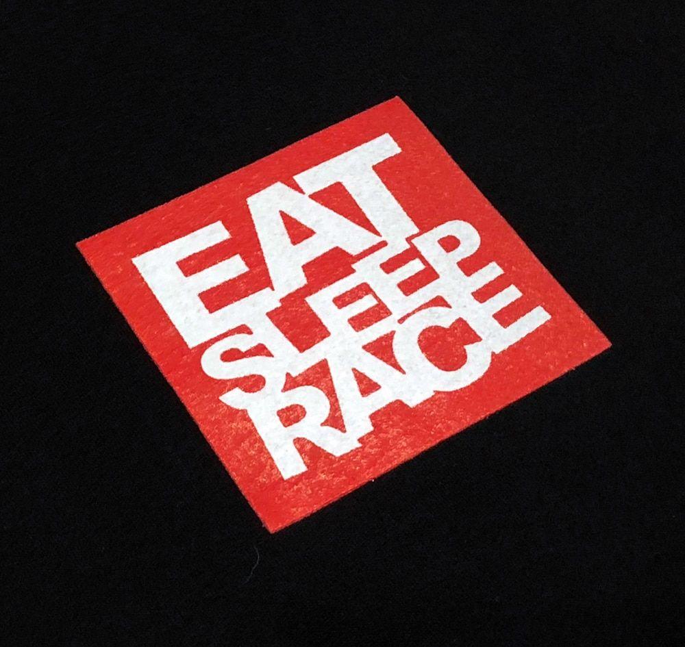Square Black with Red Rectangle Logo - Logo Square T-Shirt | Black/Red - Eat Sleep Race - Racing Lifestyle ...
