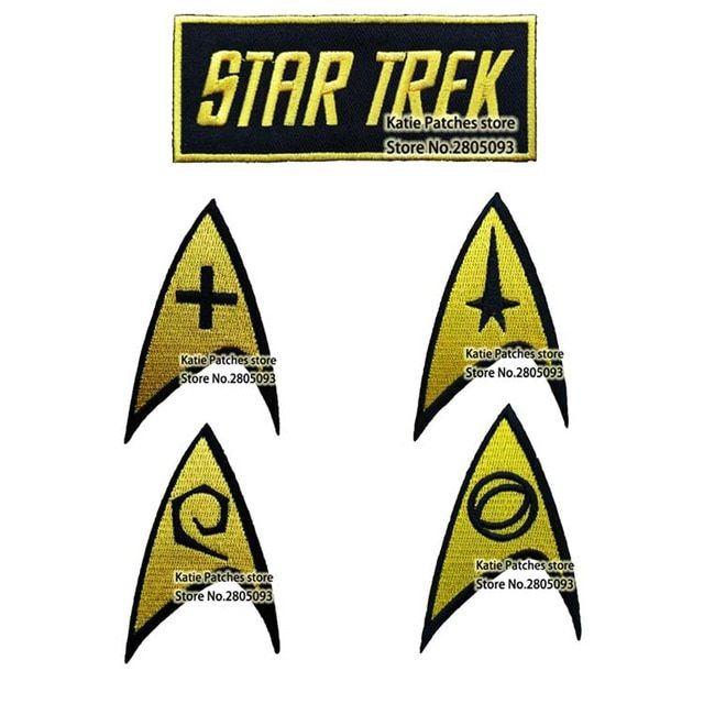 Jacket Brand Logo - 12pcs Movie Star Trek Logo Embroidered Iron on Patch, Movie Text