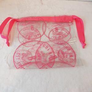 Pink Transparent Logo - Rare Bobbi Brown Transparent Clear Cosmetic Bag Pink Medallion Logo ...
