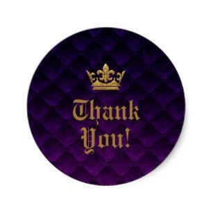 Purple and Gold Crown Logo - Purple Royal Crown Stickers & Labels | Zazzle UK