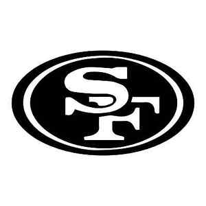 49ers Football Logo - SAN FRANCISCO 49ERS Decal SF bay logo Vinyl Window Bumper Sticker ...
