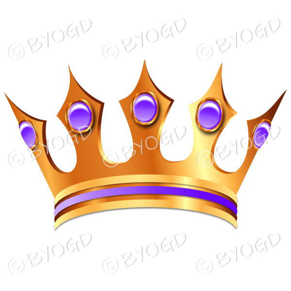 Purple and Gold Crown Logo - Gold crown with purple jewels ⋆ Be Your Own Graphic Designer