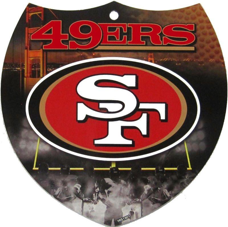 NFL 49ers Logo - San Francisco 49ers Logos Team Color NFL Plastic Interstate Sign